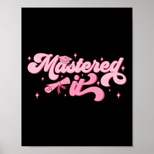 Es Master-Abschluss-MBA-Abschluss Poster (Vorne)