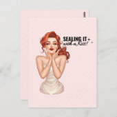 Es mit einem Kuss versiegeln! Postkarte (Vorne/Hinten)