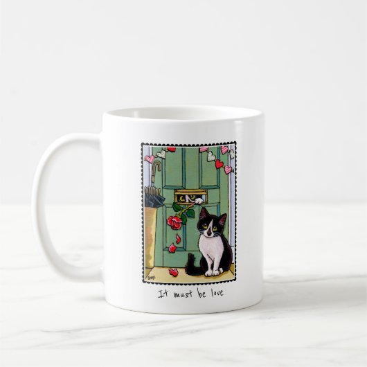 Es muss Liebe Custom Kitty Cat Niedlich Kaffeetasse (Links)