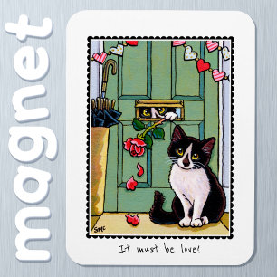 Es muss Liebe Niedlich Cat Individuelle Name Magnet