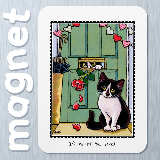 Es muss Liebe Niedlich Cat Individuelle Name Magnet