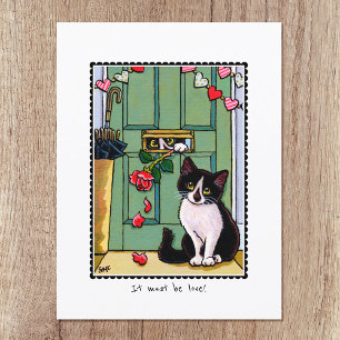 "Es muss Liebe sein" Katzenkatze Custom Postkarte