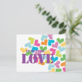 Es muss Liebe sein romantische Herzen Postkarte (Stehend Vorderseite)