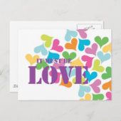 Es muss Liebe sein romantische Herzen Postkarte (Vorne/Hinten)