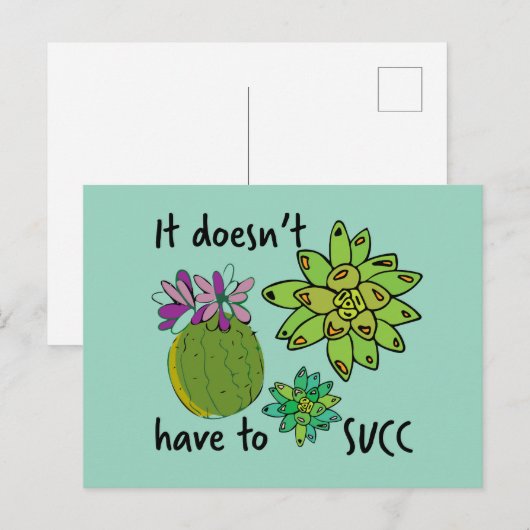 es muss nicht postkarte (Vorne/Hinten)