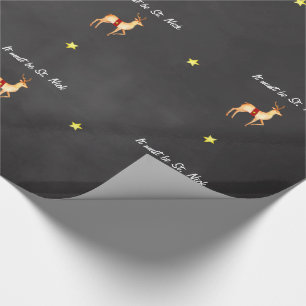 Es muss St. Nick Rentier in Starry Night Sky sein Geschenkpapier