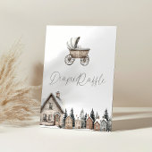 Es nimmt ein Dorf Babydusche Windeln Raffle Sockelschild