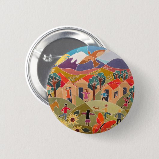 Es nimmt ein Dorf Button (Vorne & Hinten)