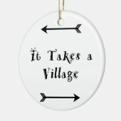 Es nimmt ein Dorf - Parenting Adoption Keramik Ornament (Links)