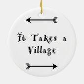 Es nimmt ein Dorf - Parenting Adoption Keramik Ornament (Hinten)