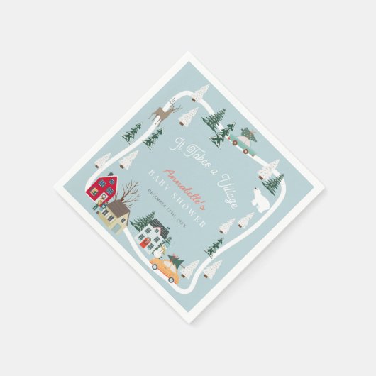 Es nimmt ein Ferienhaus Blue Baby Dusche Serviette (Ecke)