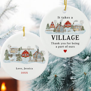 Es nimmt ein Village Helfer Vielen Dank Geschenk Keramik Ornament