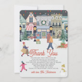 Es nimmt ein Village Holiday Town Baby Dusche Dankeskarte (Vorderseite)