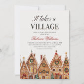 Es nimmt ein Village Winter Weihnachtsdusche Einladung (Vorderseite)