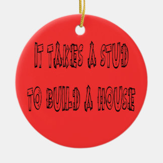 Es nimmt einen Bolzen, um ein Haus-Weihnachten Keramik Ornament