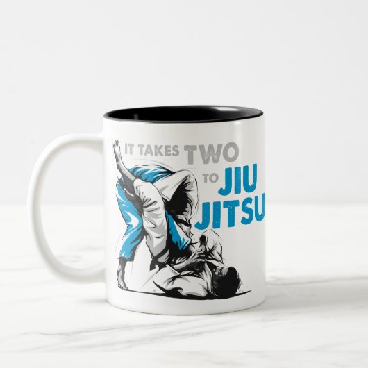 Es nimmt Jiu Jitsu zwei Zweifarbige Tasse (Links)