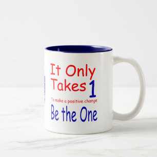 Es nimmt nur eine Zwei-Ton Tasse