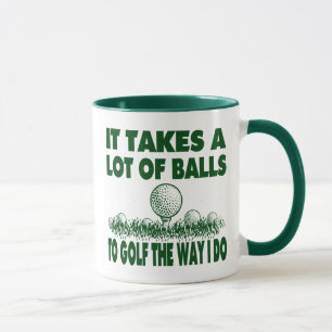 ES NIMMT VIELE BÄLLE, UM GOLF ZU SPIELEN, WIE ICH TASSE