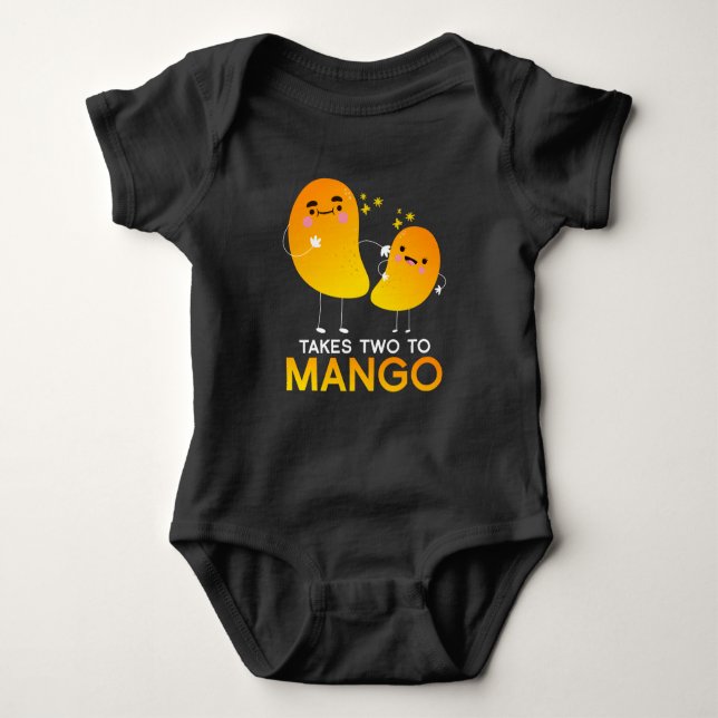 Es nimmt zwei zum Mango-Frucht-Tango Baby Strampler (Vorderseite)