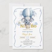 Es Nino Elephant Mexican Baby Shower Einladung (Vorderseite)