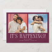 Es passiert 2-Foto Cranberry Hochzeit Save The Date (Vorderseite)