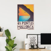 Es Pontas Kletterposter Retro Mallorca Reise Poster (Heimbüro)