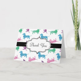 Es regnet Dackeln Dankeskarte