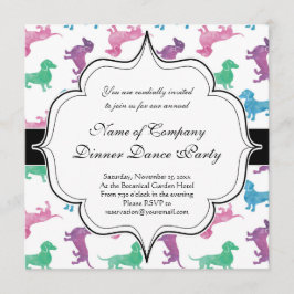 Es regnet Dackeln Einladung