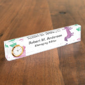 Es regnet Dackeln Namensplakette (Seite)