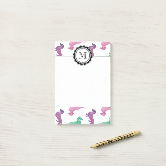 Es regnet Dackeln Post-it Klebezettel (Auf Schreibtisch)