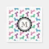 Es regnet Dackeln Serviette (Vorderseite)