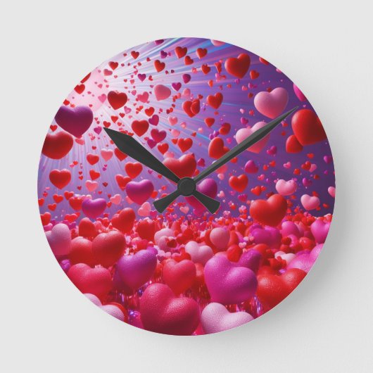 Es regnet in den Herzen Wall Clock Runde Wanduhr (Vorderseite)
