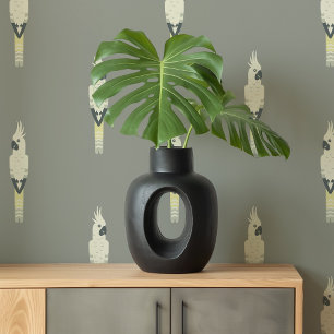 Es regnet Kakados auf Grau Tapete