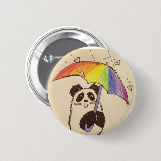 es regnet Liebe Animepanda-Shirtknopf Button (Vorne & Hinten)