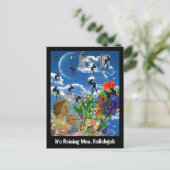 Es regnet Männer, Halleluja Postkarte (Stehend Vorderseite)