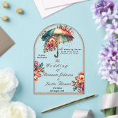 Es regnet schöne Blumenhochzeiten Acryleinladungen (Insitu (Hochzeit))