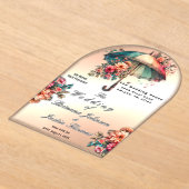 Es regnet schöne Blumenhochzeiten Acryleinladungen (Ablage )