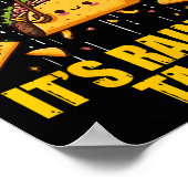 Es regnet Tacos Funny Taco Liebhaber Kinder Girls Poster (Ecke)