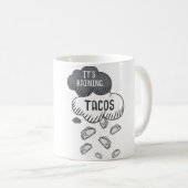 Es regnet Tacos Lustiger Taco Kaffeetasse (VorderseiteRechts)