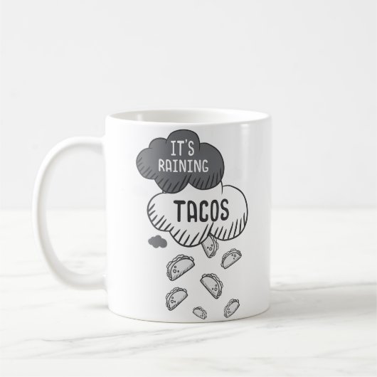 Es regnet Tacos Lustiger Taco Kaffeetasse (Links)