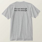 Es reicht für heute T-Shirt (Design Rückseite)