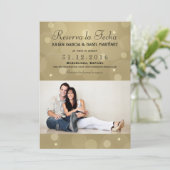 Es reserviert dem Datum Ehe Bekanntgabe Targeta Einladung (Stehend Vorderseite)