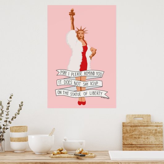 Es sagt nicht UAWG über die Freiheitsstatue die Poster (Küche)