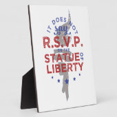 Es sagt nicht UAWG über die Freiheitsstatue Fotoplatte (Seite)