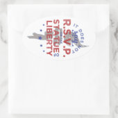 Es sagt nicht UAWG über die Freiheitsstatue Ovaler Aufkleber (Tasche)