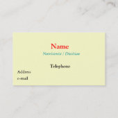 Es schaukelt visitenkarte (Rückseite)