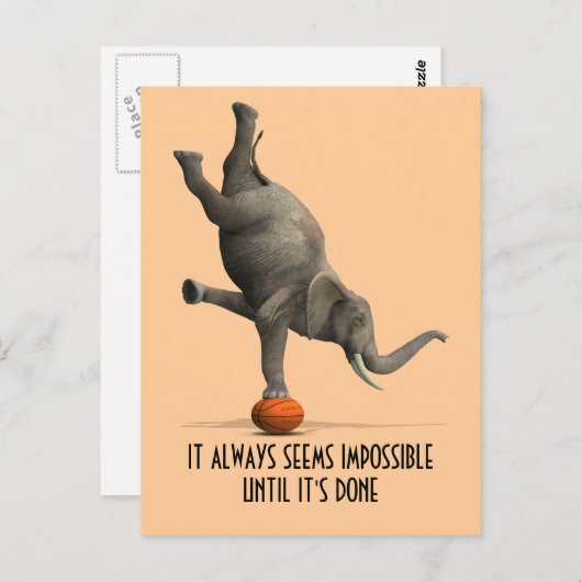 Es scheint immer unmöglich, bis es fertig ist postkarte (Vorne/Hinten)