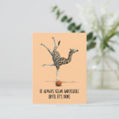 Es scheint immer unmöglich, bis es fertig ist postkarte (Stehend Vorderseite)