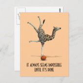 Es scheint immer unmöglich, bis es fertig ist postkarte (Vorne/Hinten)