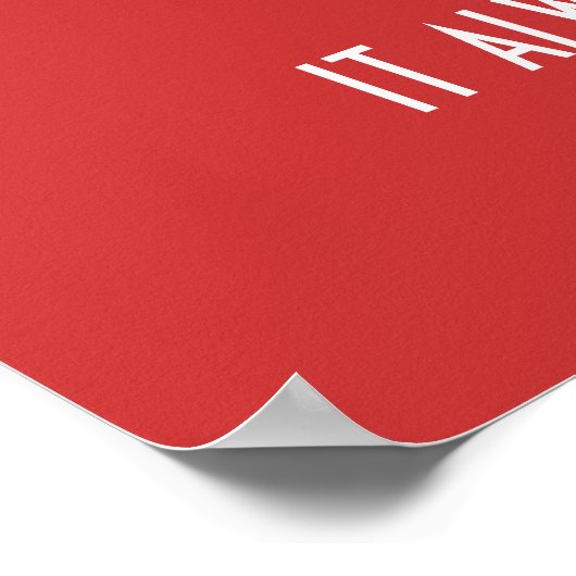 Es scheint immer unmöglich, bis es fertig Slogan i Poster (Ecke)